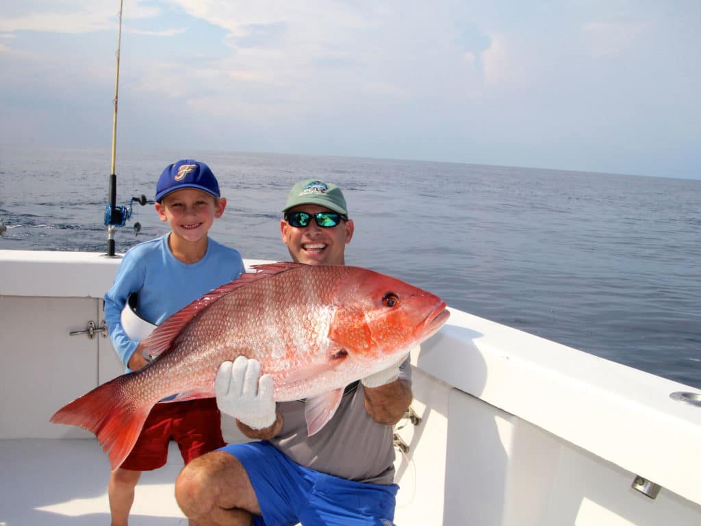 Red snapper on the boat