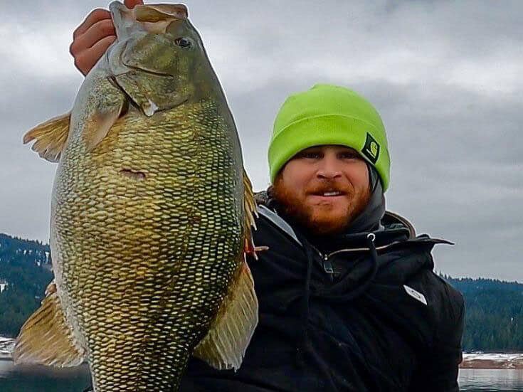 Joey Walton holding record smallmouth bass