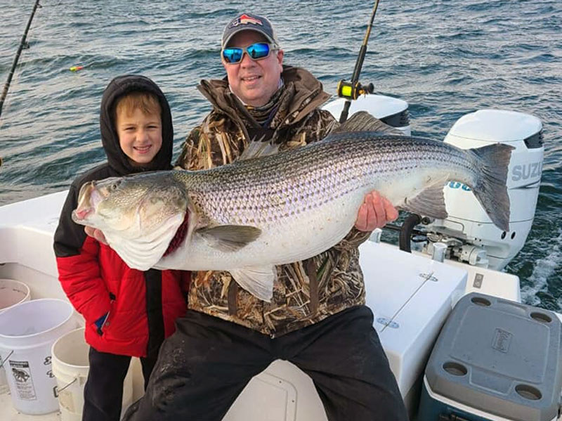 Troll Eels for Chesapeake Stripers in Winter