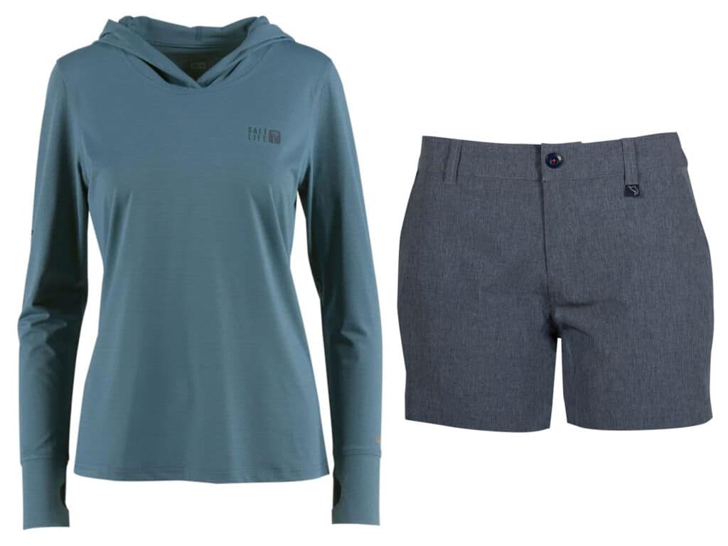 Salt Life Tectonic Lightweight Performance Hoodie, Transcend Fishing Shorts