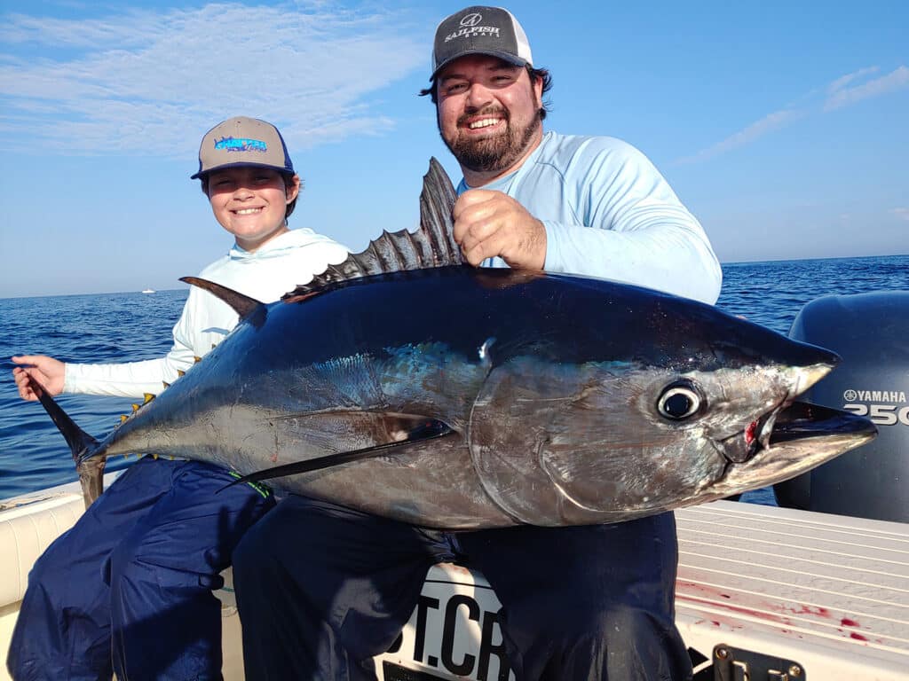 bluefin tuna caught by father and son