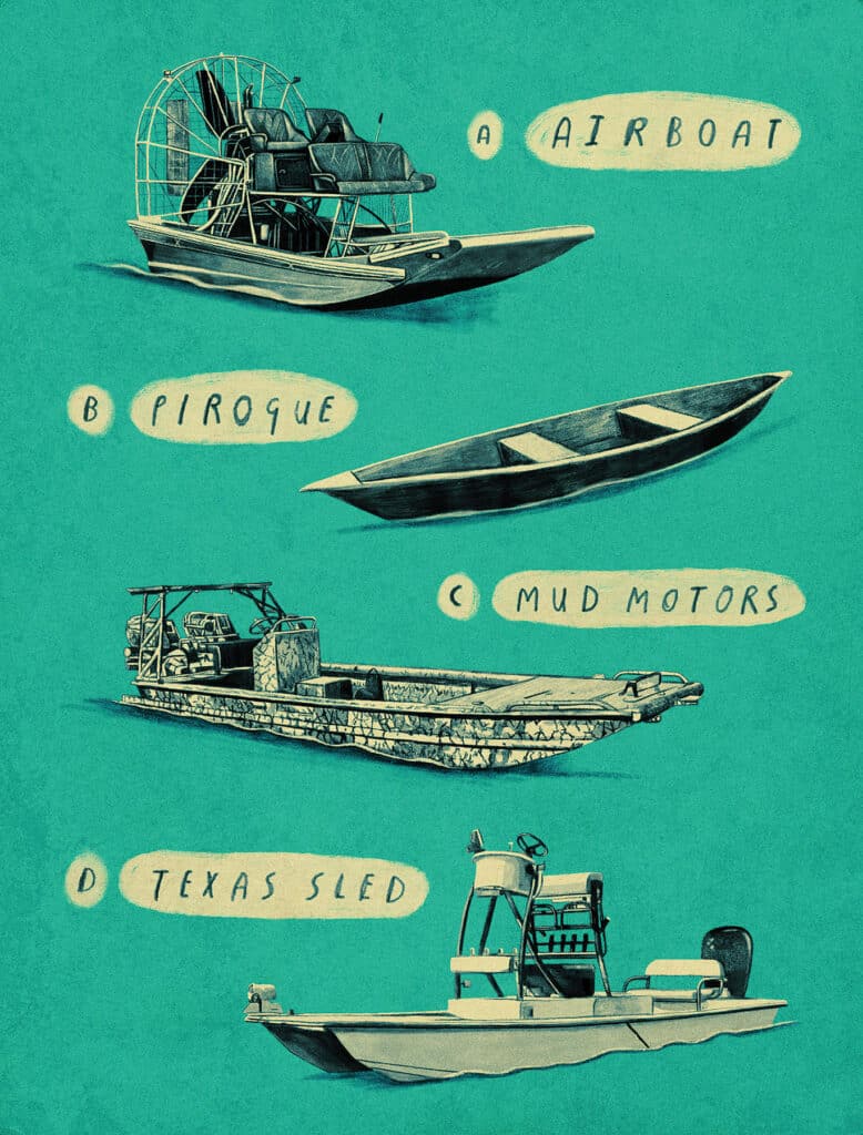 Backwater boat types