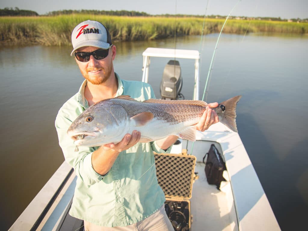 creek fishing for redfish