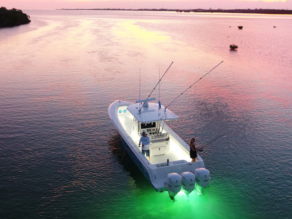 OceanLED lights on while fishing