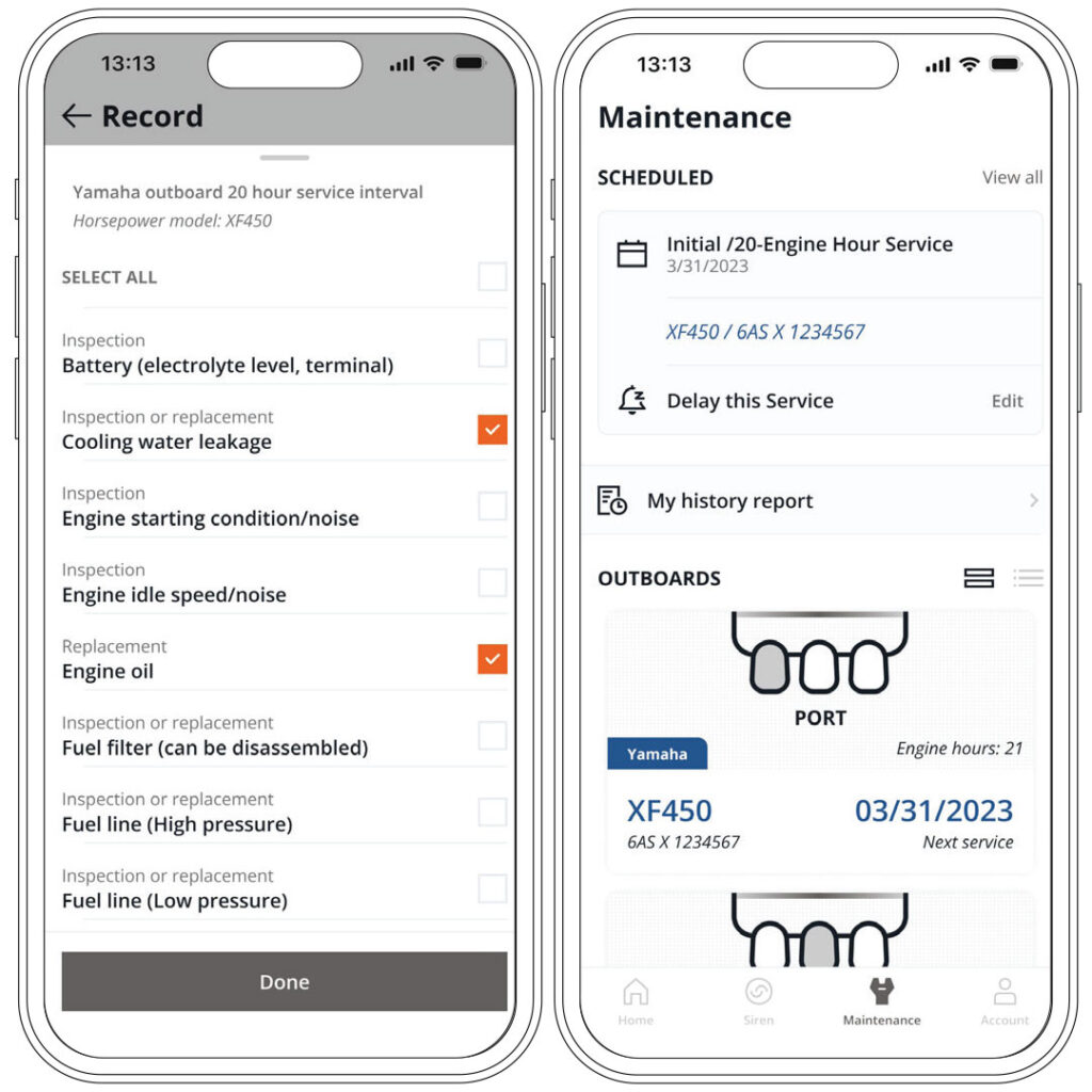 Cell phone apps for protecting a boat