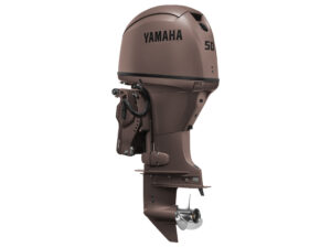Yamaha outboard in matte brown
