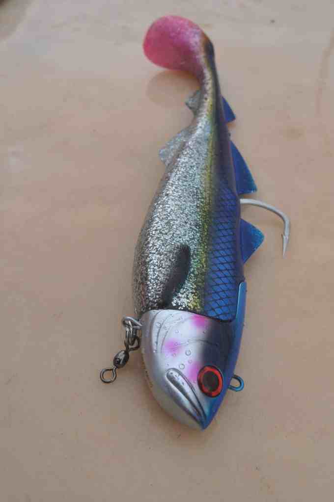 Large shad saltwater fishing lure
