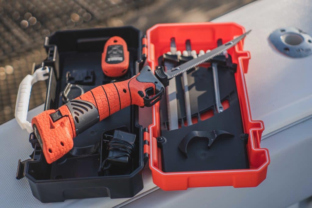 Bubba Pro Series EFK in its case with blades