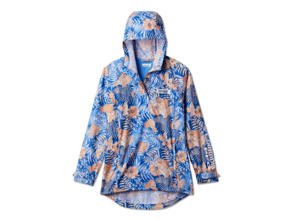 Columbia PFG Tidal Spray II features UPS 40 fabric and is rain repellent