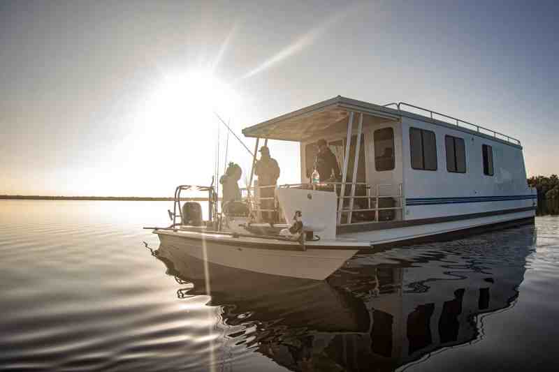Houseboat in the Everglades backcountry
