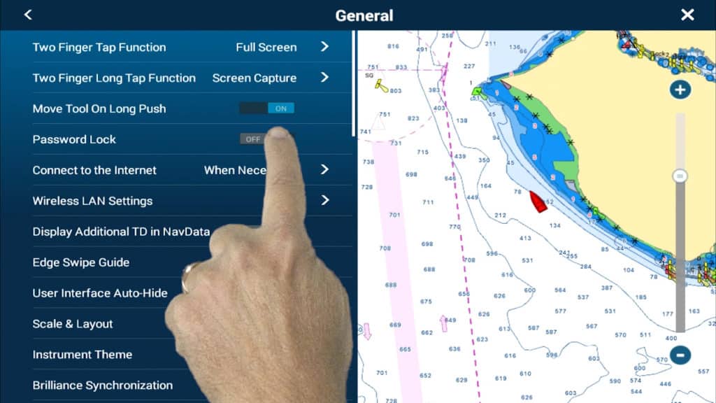 Choose the password lock function