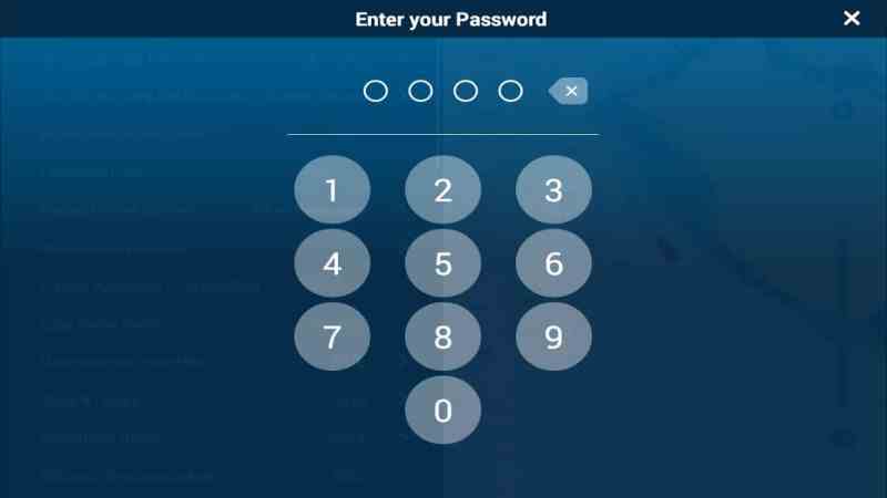 Enter password for locking