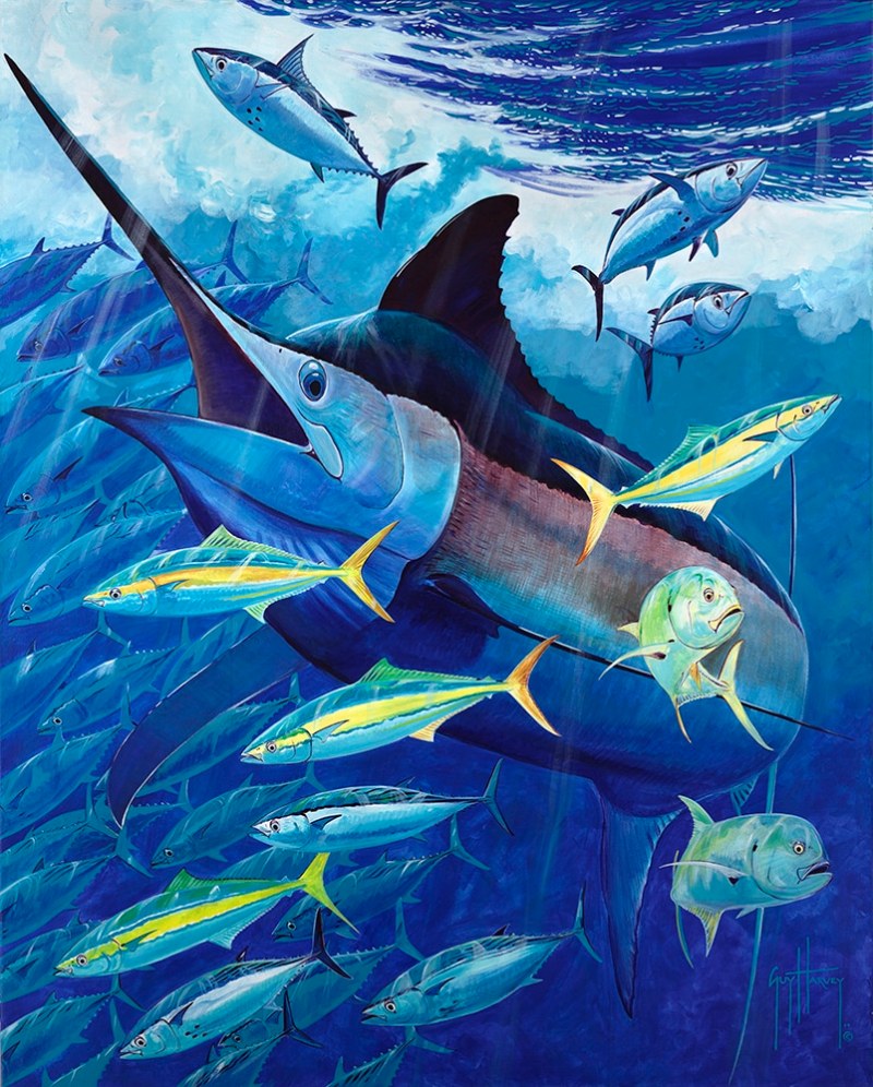 Guy Harvey painting black out