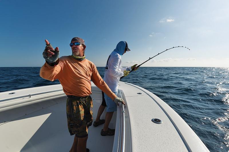 fishing from the bow of boat