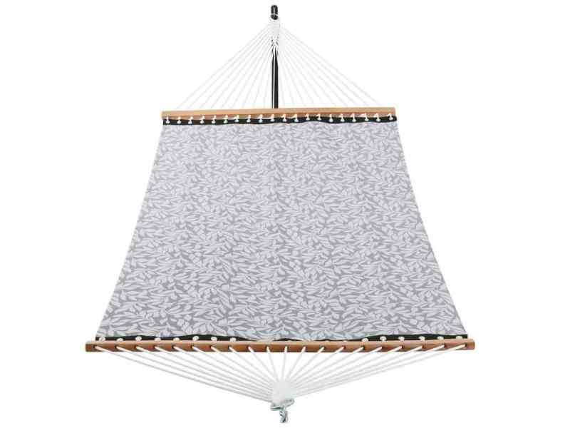 Patio Watcher 14 FT Quick Dry Rope Hammock with Double Size Solid Wood Spreader Bar Outdoor Patio Yard Poolside Hammock with Chains, Waterproof and UV Resistance, 2 Person 450 Pound Capacity