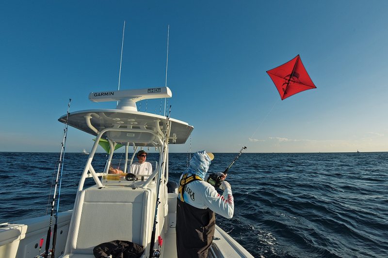 kite-fishing offshore