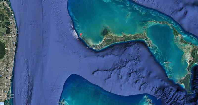 Grand Bahama Island fishing map