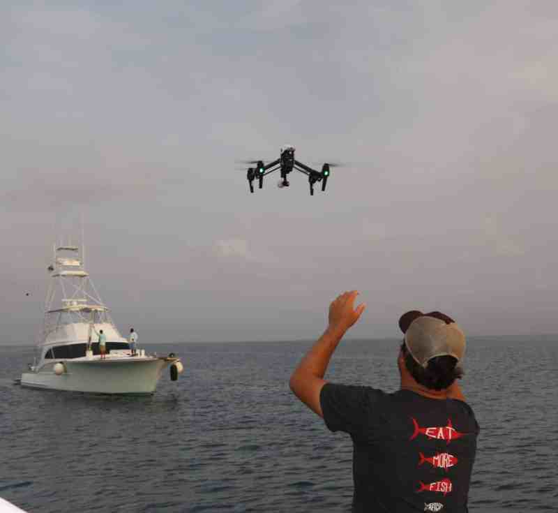 Drones and fishing - landing a drone on a boat