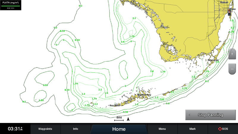 Plankton-Concentration Contours