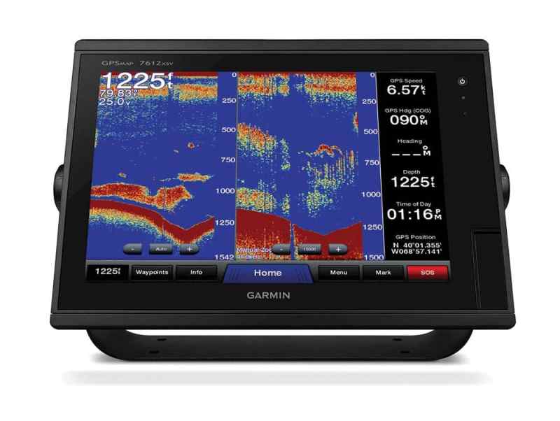 Garmin fish finder unit with chirp technology