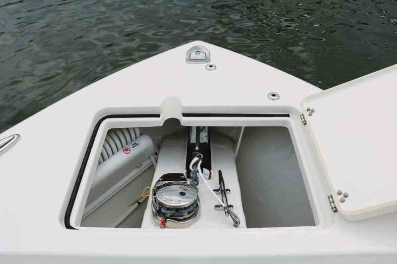 Cobia 240 DC anchor locker