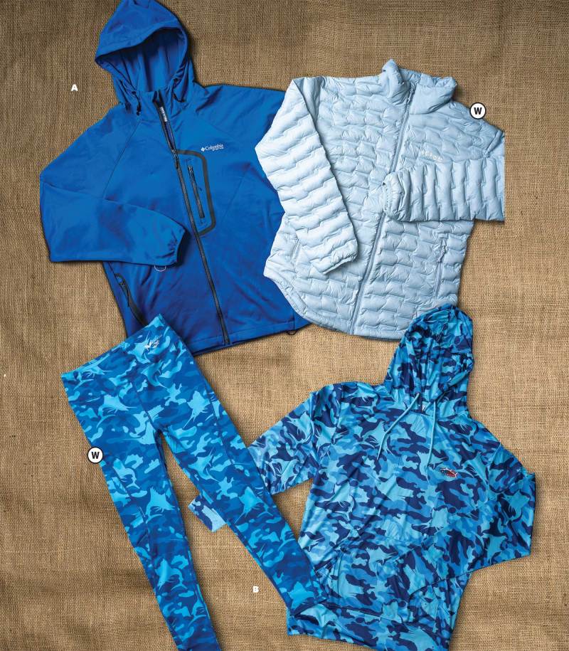 Fishing jackets and rash guards