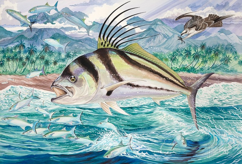 Guy Harvey painting surf's up