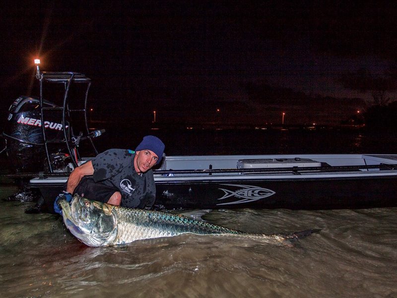 big tarpon caught saltwater fishing in South Florida