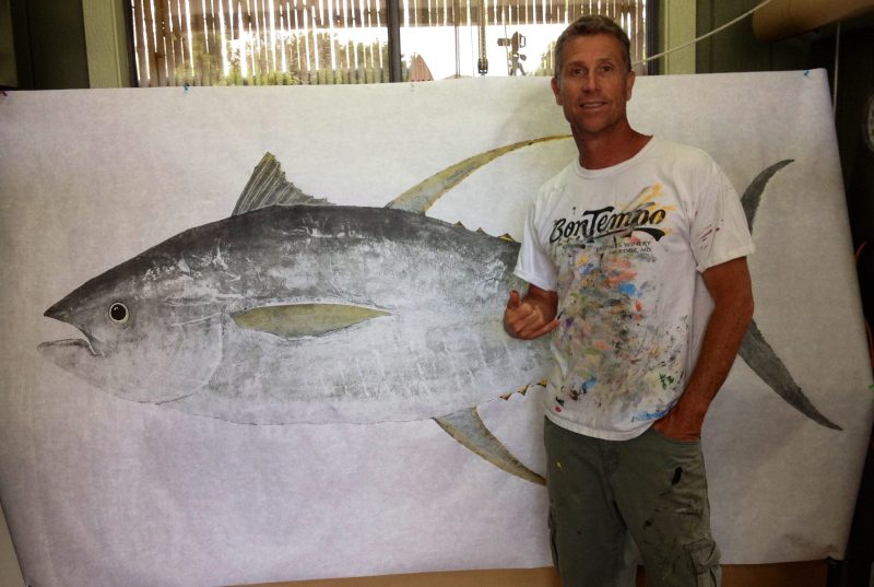 Gyotaku artist Brian Heustis