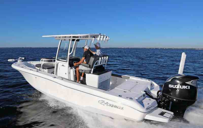 Crevalle 26 HBW on a boat test