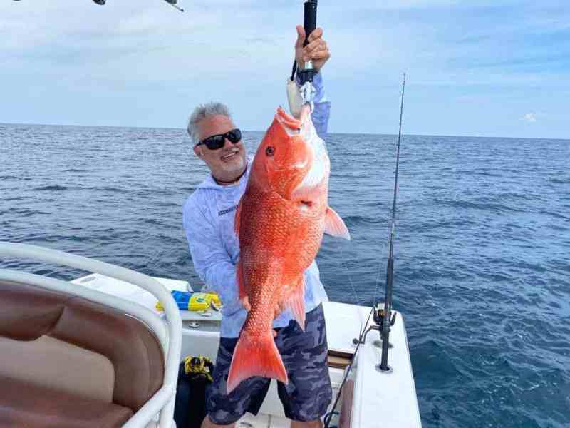Sportfishing–red snapper James Hall with large red snapper