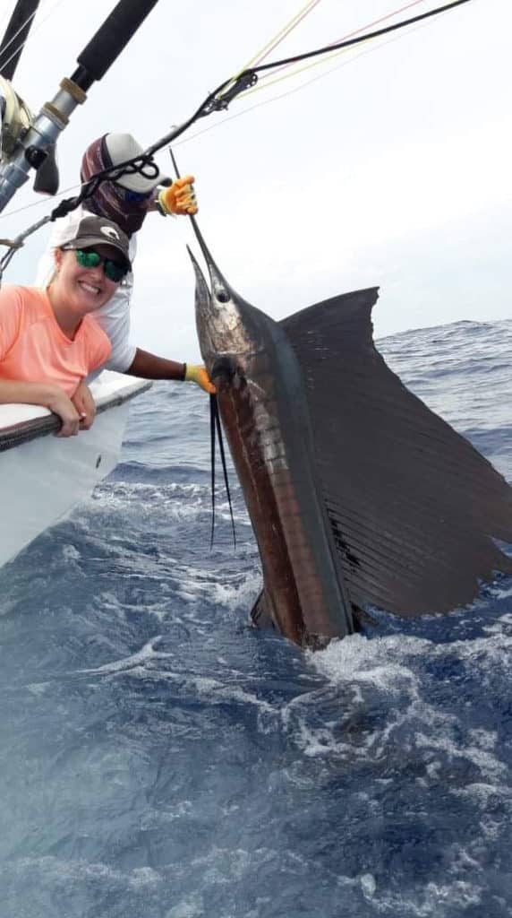 Woman with billfish