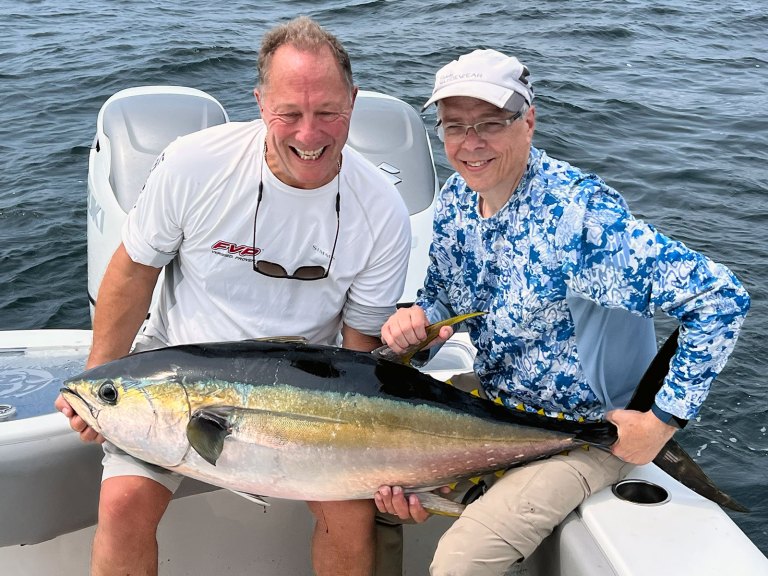 Gulf_yellowfin_tuna Better think twice! Targeting yellowfins on spinning gear is a blast, to a point. Once tuna get past a certain size, long fish fights can turn into heartache.