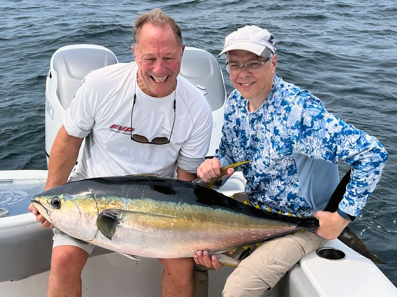 Gulf_yellowfin_tuna Better think twice! Targeting yellowfins on spinning gear is a blast, to a point. Once tuna get past a certain size, long fish fights can turn into heartache.