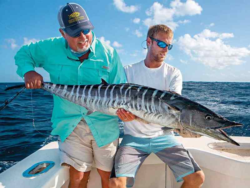 A nice wahoo comes aboard Reel Country off North Carolina’s coast.
