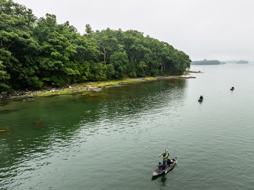 kayak fishing an island