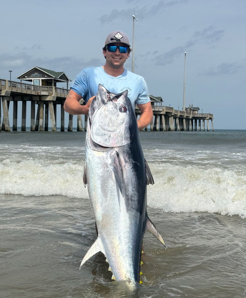 Stefan Turko with bluefin caught from a kayak