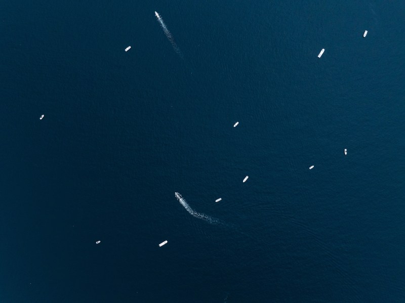 group of boats fishing