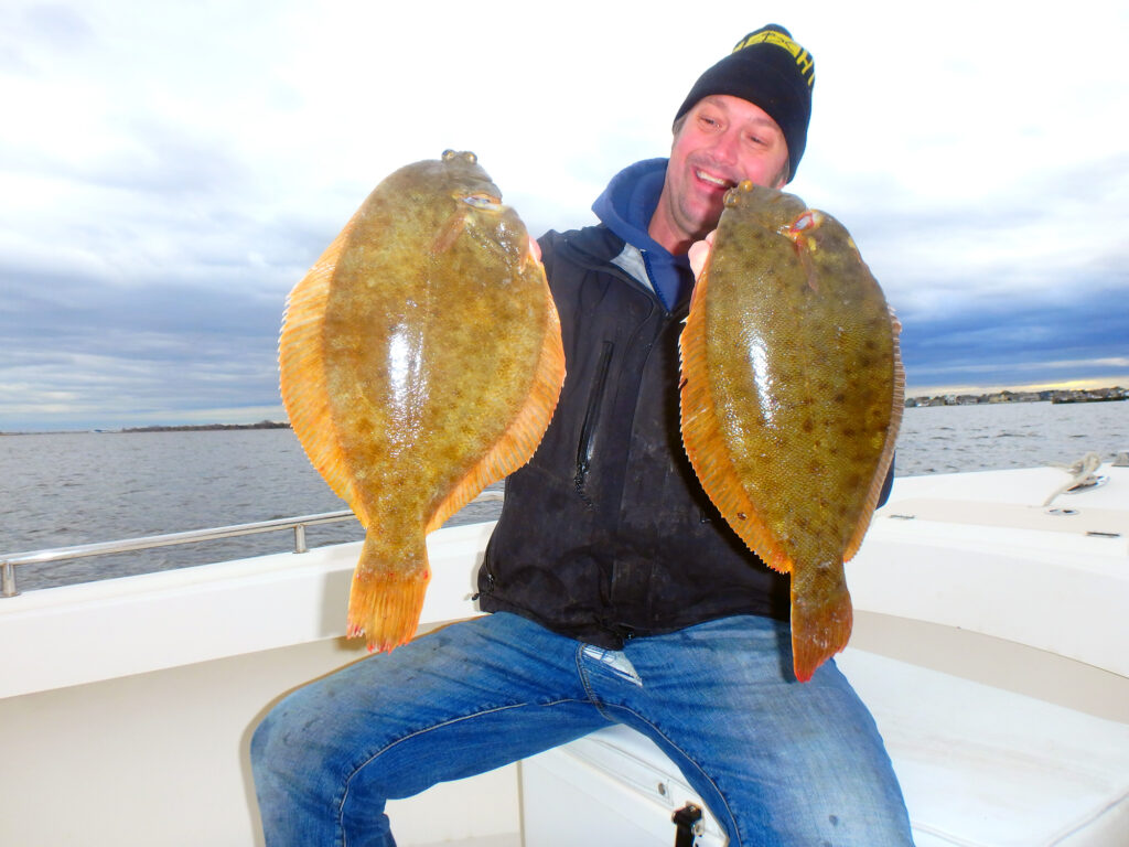 A pair of winter flounder