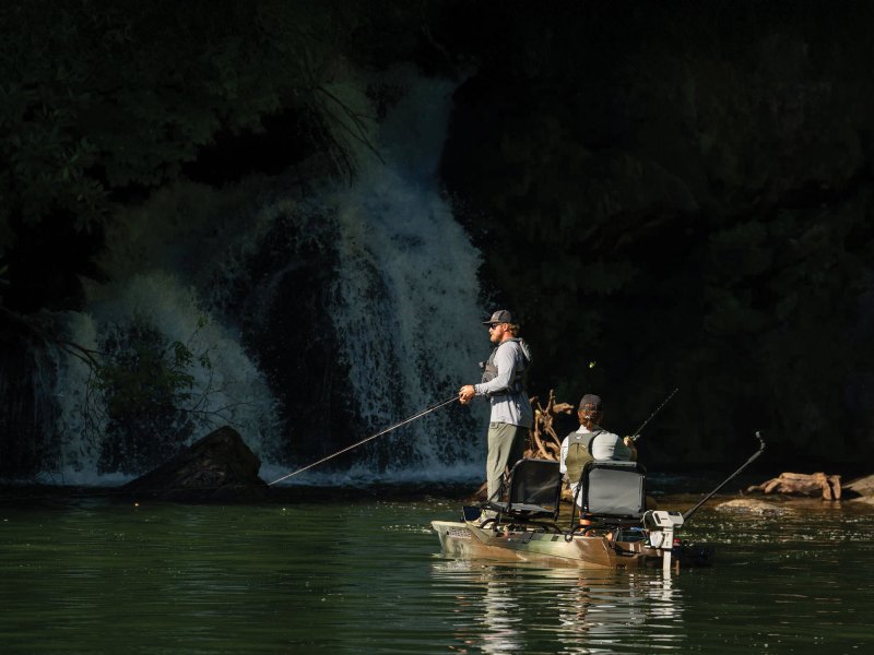 NM525-Kayaks-2 Bonafide XTR130 with anglers fishing