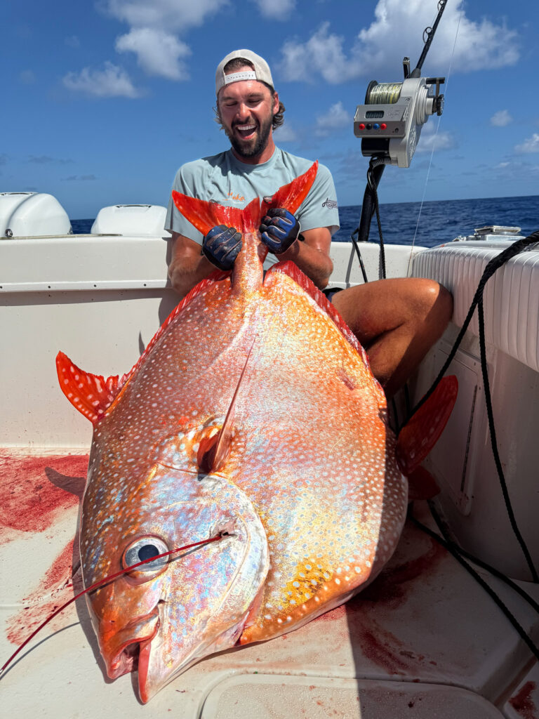 South Florida opah fish in the boat