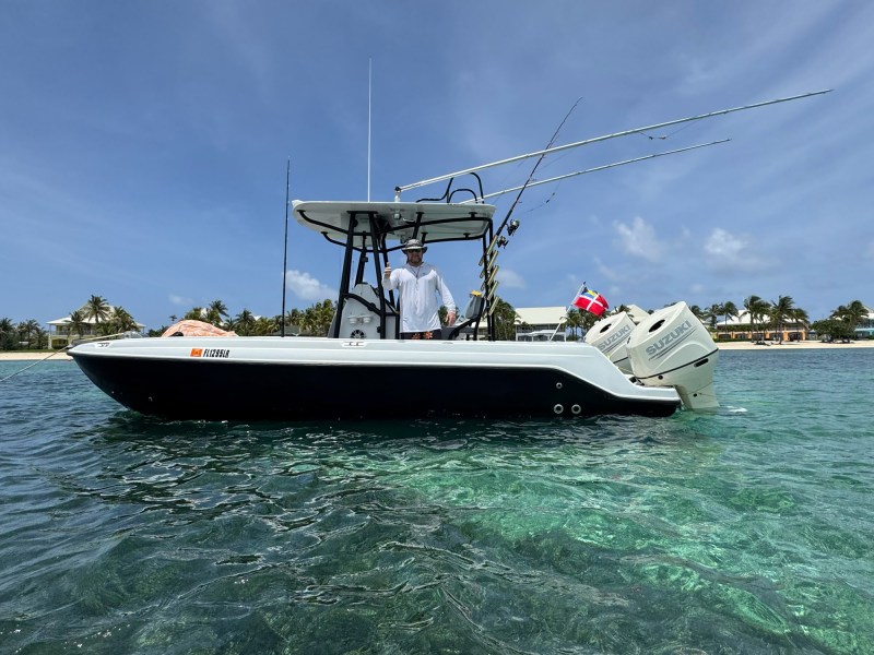 23-foot Aquasport Tournament catamaran.