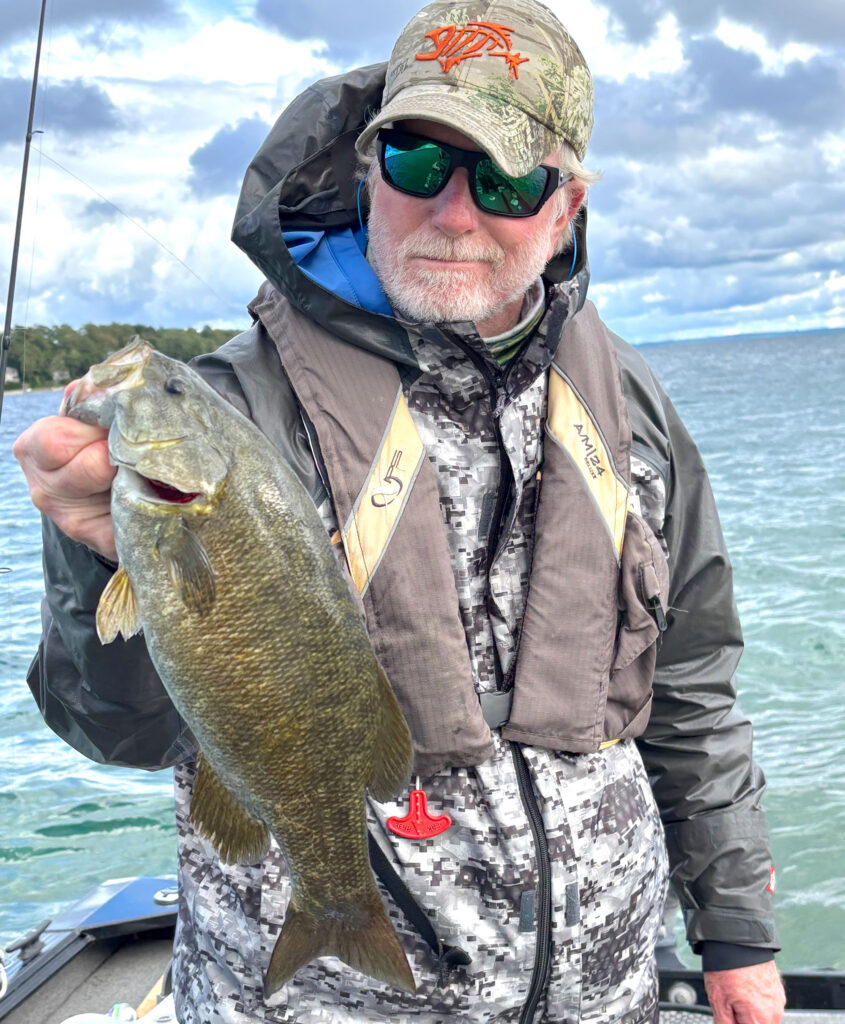 Angler holding a bass