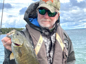 Angler holding a bass