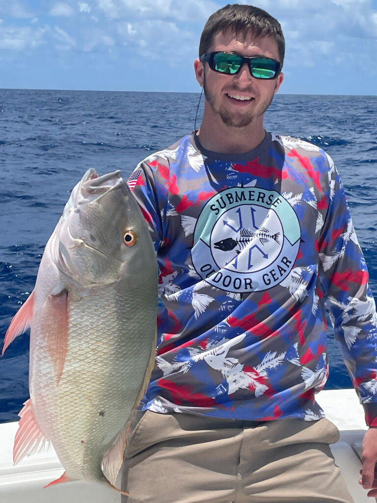 Mutton snapper caught drift fishing.