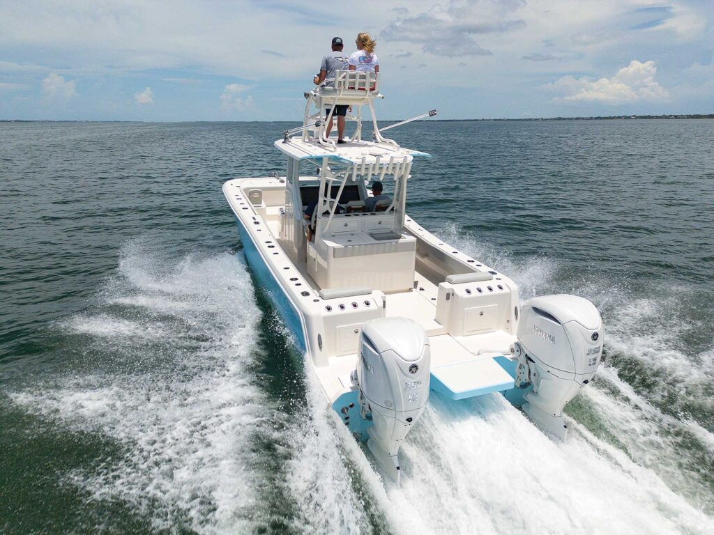 Calcutta 323 with twin outboards