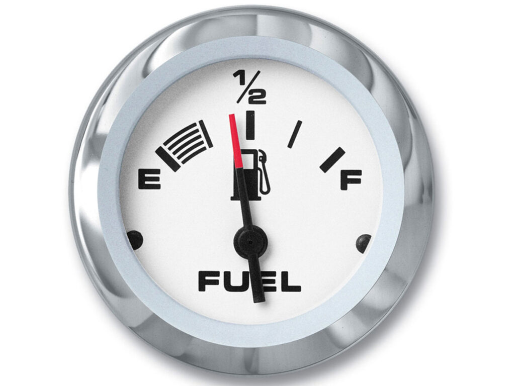 Fuel gauge for a boat