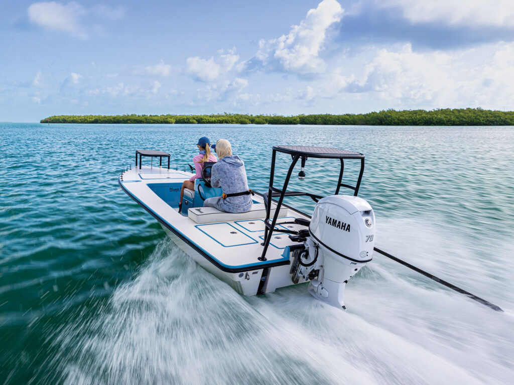 Fishing skiff with security system