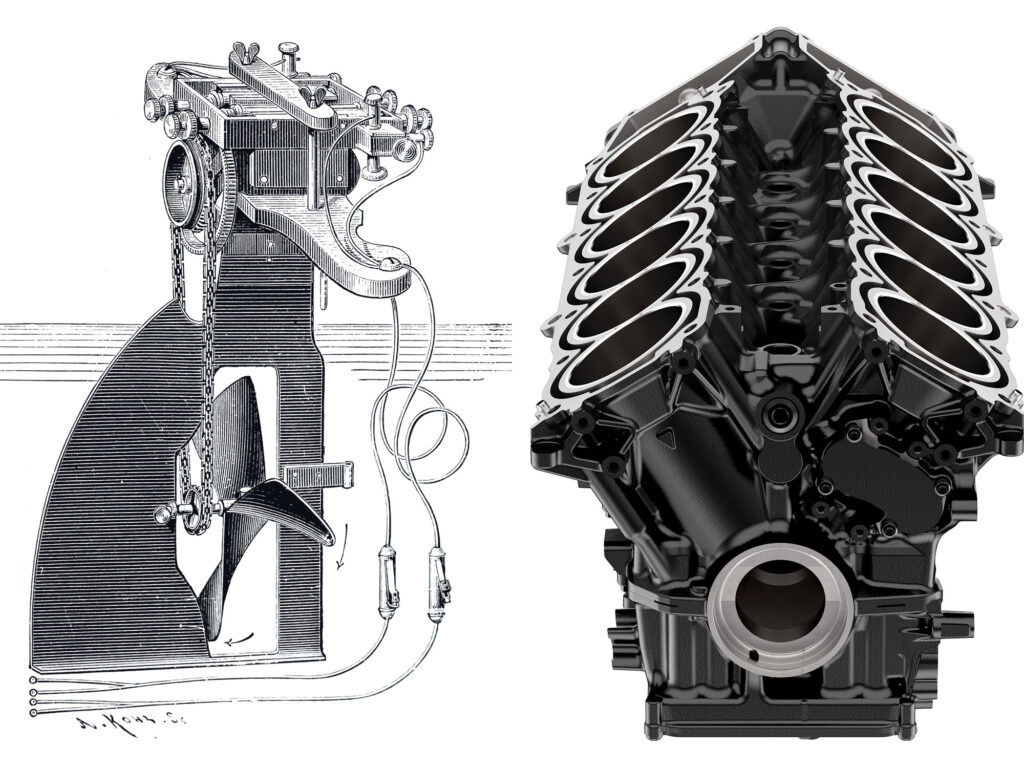 Antique outboard versus modern outboard