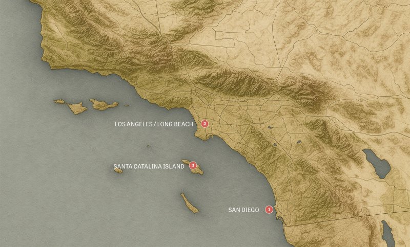 SoCal fishing map